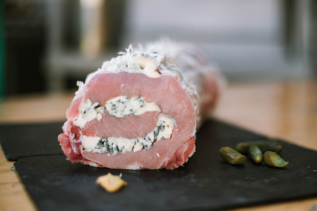 ROTI DE PORC AU BLEU